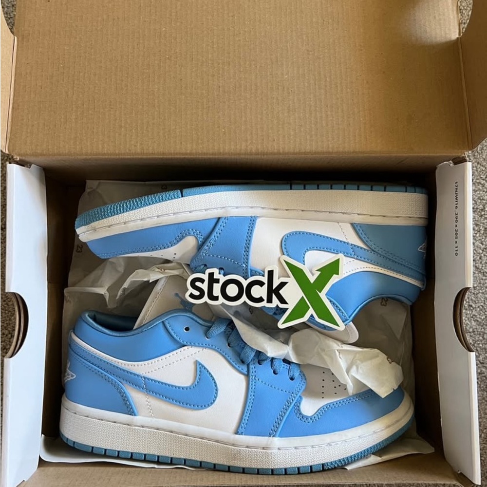 Nike Air UNC Jordan Low Blue and White Sneakers